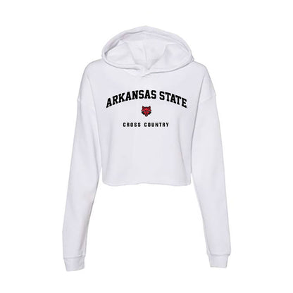 Arkansas State - NCAA Women's Cross Country : Paige-Elicia Caruth - Women's Crop Fleece Hoodie-0