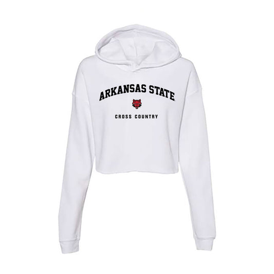 Arkansas State - NCAA Women's Cross Country : Paige-Elicia Caruth - Women's Crop Fleece Hoodie-0
