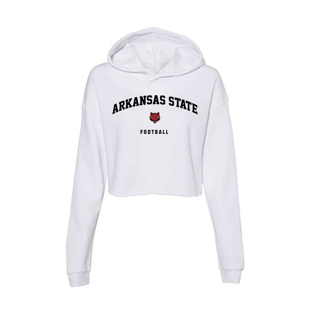 Arkansas State - NCAA Football : Trey Owens - Women's Crop Fleece Hooded Sweatshirt-0