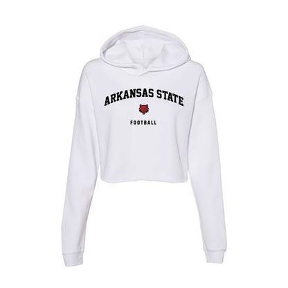 Arkansas State - NCAA Football : Trey Owens - Women's Crop Fleece Hooded Sweatshirt-0