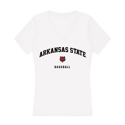 Arkansas State - NCAA Baseball : Cason Campbell - Women's V-Neck T-Shirt-0