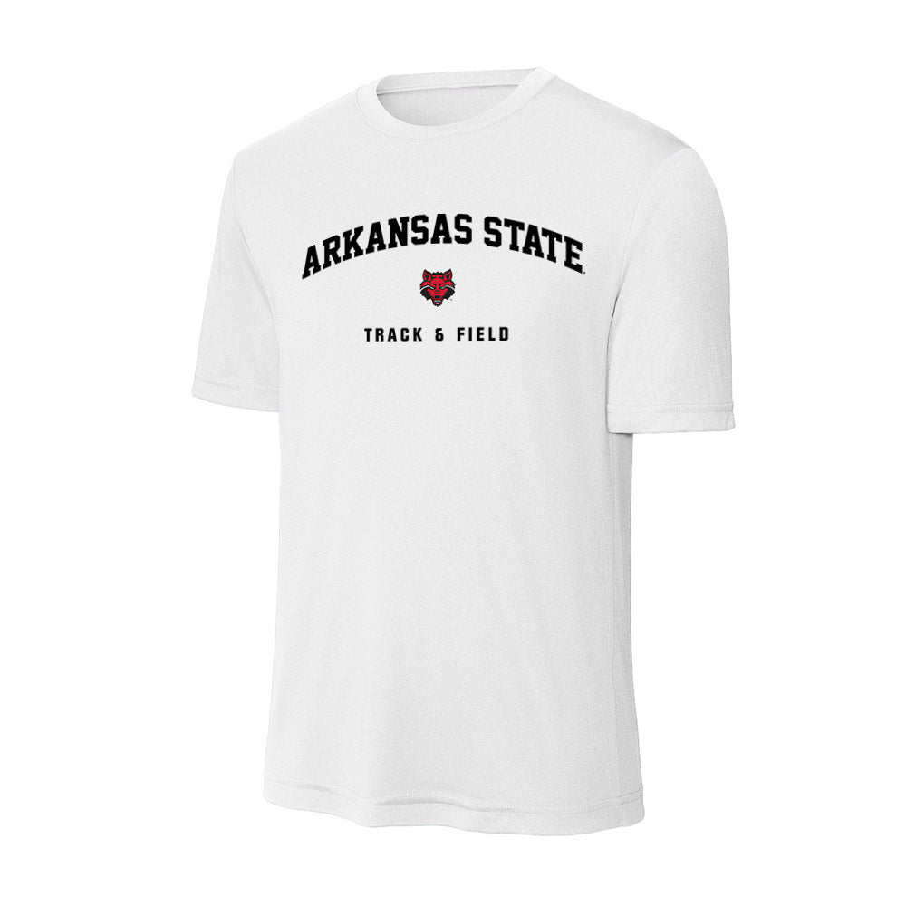 Arkansas State - NCAA Women's Track & Field : Queen Usunobun - Activewear T-Shirt-0
