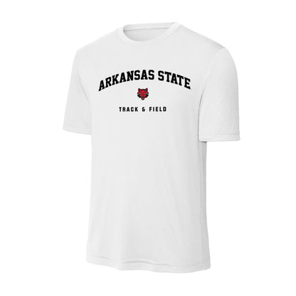 Arkansas State - NCAA Women's Track & Field : Queen Usunobun - Activewear T-Shirt-0