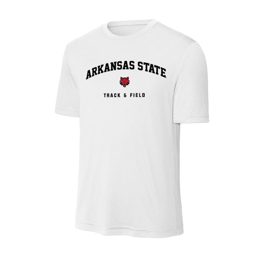 Arkansas State - NCAA Women's Track & Field : Queen Usunobun - Activewear T-Shirt-0