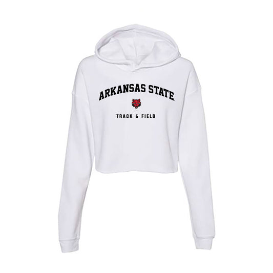 Arkansas State - NCAA Women's Track & Field : Jada Buggs - Women's Crop Fleece Hoodie-0