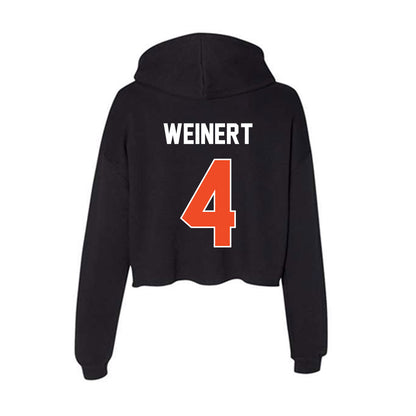 Boise State - NCAA Women's Volleyball : Reese Weinert - Women's Crop Fleece Hooded Sweatshirt-1