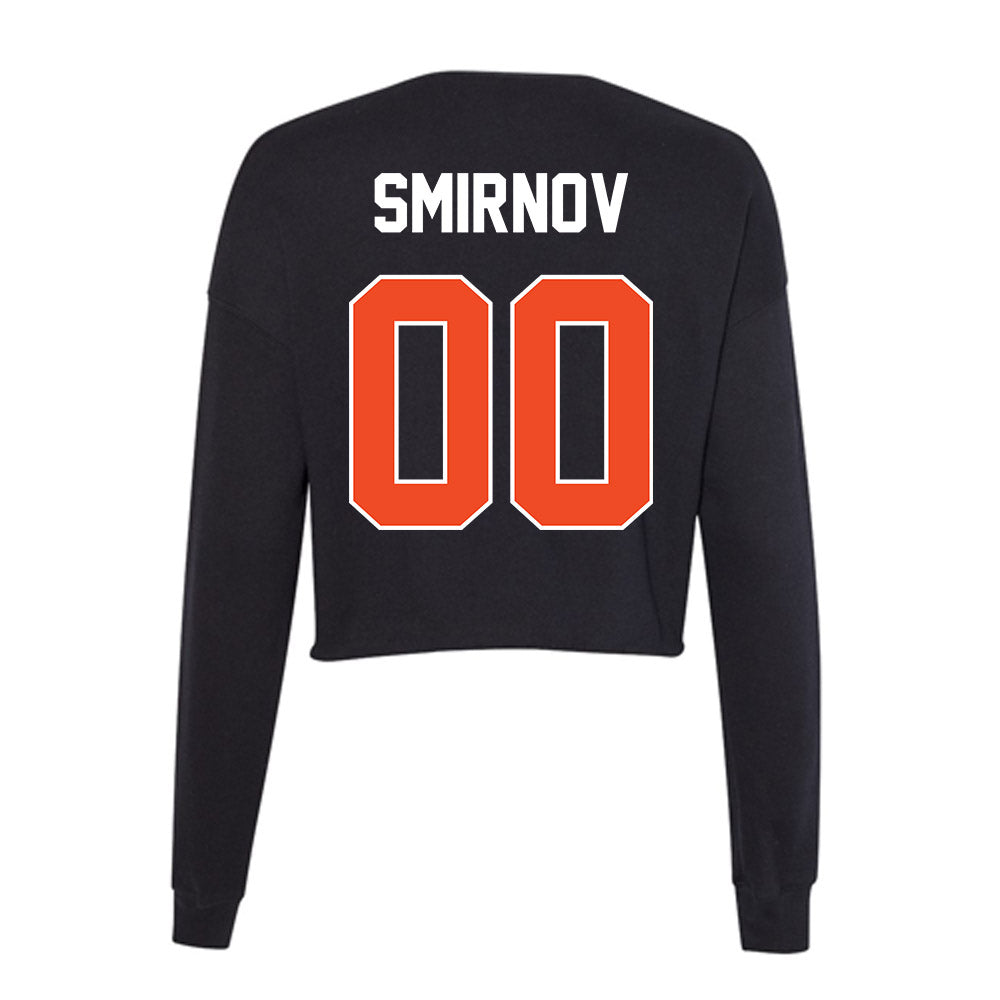 Boise State - NCAA Women's Gymnastics : Victoria Smirnov - Women's Cropped Crew Fleece-1