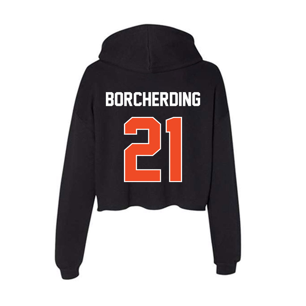 Boise State - NCAA Women's Basketball : Mason Borcherding - Women's Crop Fleece Hoodie-1