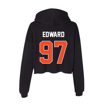 Boise State - NCAA Football : Mikaio Edward - Women's Crop Fleece Hoodie-1