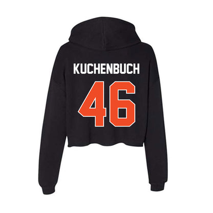 Boise State - NCAA Football : Carter Kuchenbuch - Women's Crop Fleece Hoodie-1