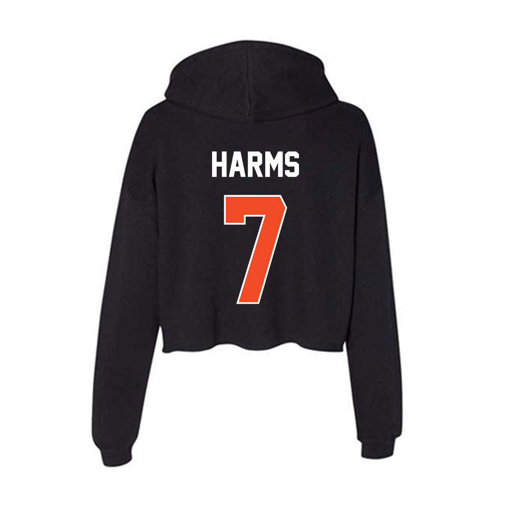 Boise State - NCAA Women's Basketball : Izzie Harms - Women's Crop Fleece Hooded Sweatshirt-1