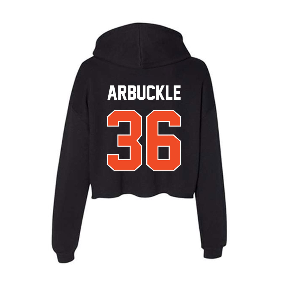 Boise State - NCAA Football : Jacob Arbuckle - Women's Crop Fleece Hoodie-1