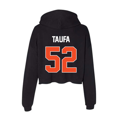 Boise State - NCAA Football : Stewart Taufa - Women's Crop Fleece Hooded Sweatshirt-1