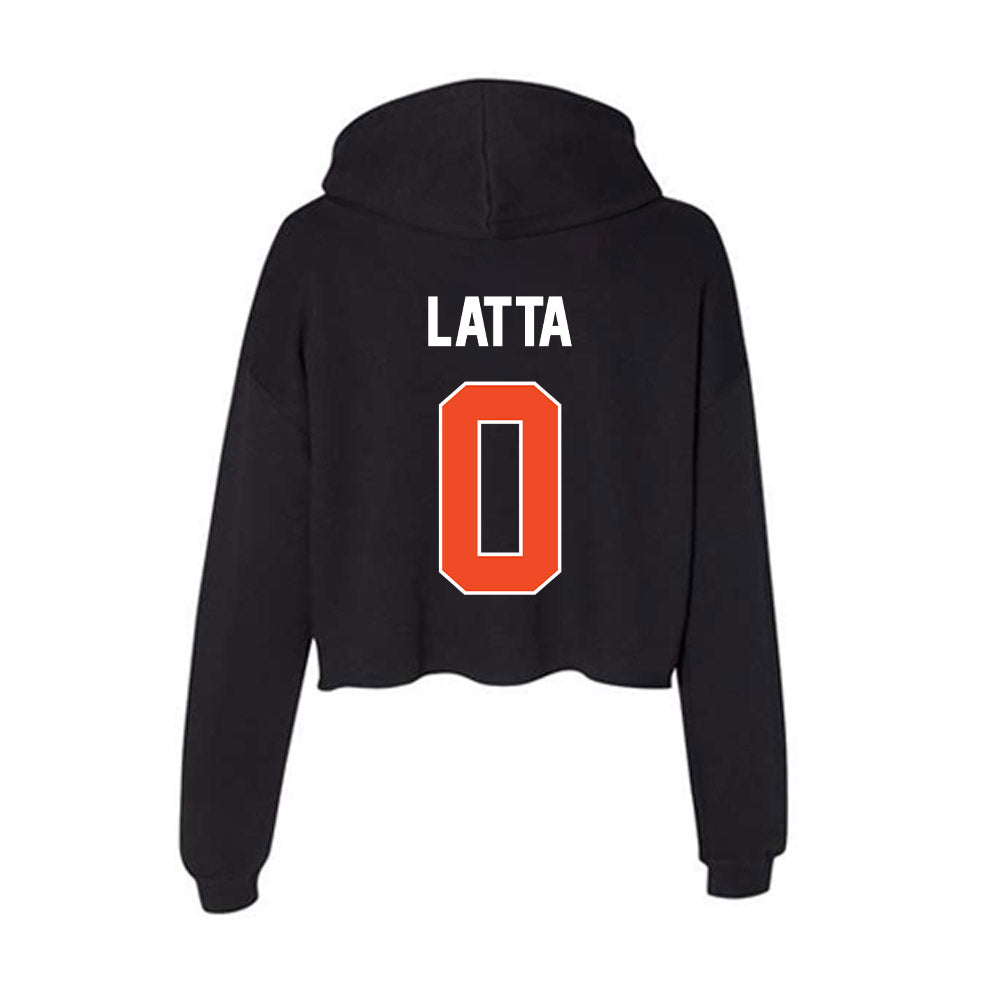Boise State - NCAA Women's Basketball : Carlie Latta - Women's Crop Fleece Hooded Sweatshirt-1