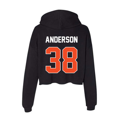Boise State - NCAA Football : Travis Anderson - Women's Crop Fleece Hooded Sweatshirt-1