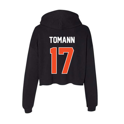 Boise State - NCAA Men's Basketball : Kaur Tomann - Women's Crop Fleece Hoodie-1