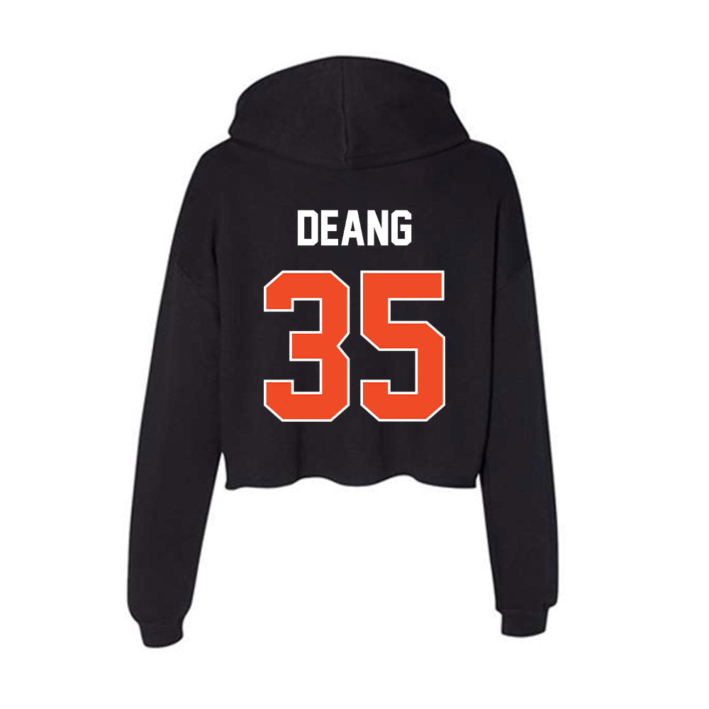 Boise State - NCAA Men's Basketball : Jikany Deang - Women's Crop Fleece Hoodie-1