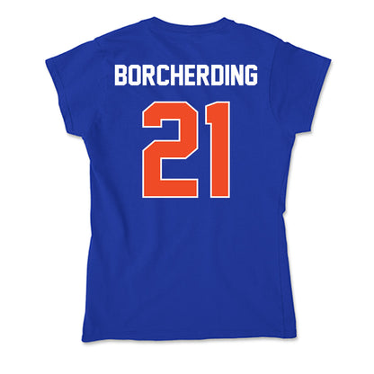 Boise State - NCAA Women's Basketball : Mason Borcherding - Soft Style Women’s T-Shirt-1