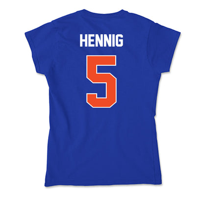 Boise State - NCAA Men's Basketball : Brady Hennig - Soft Style Women’s T-Shirt-1