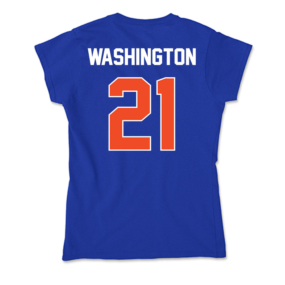 Boise State - NCAA Football : Zion Washington - Soft Style Women’s T-Shirt-1