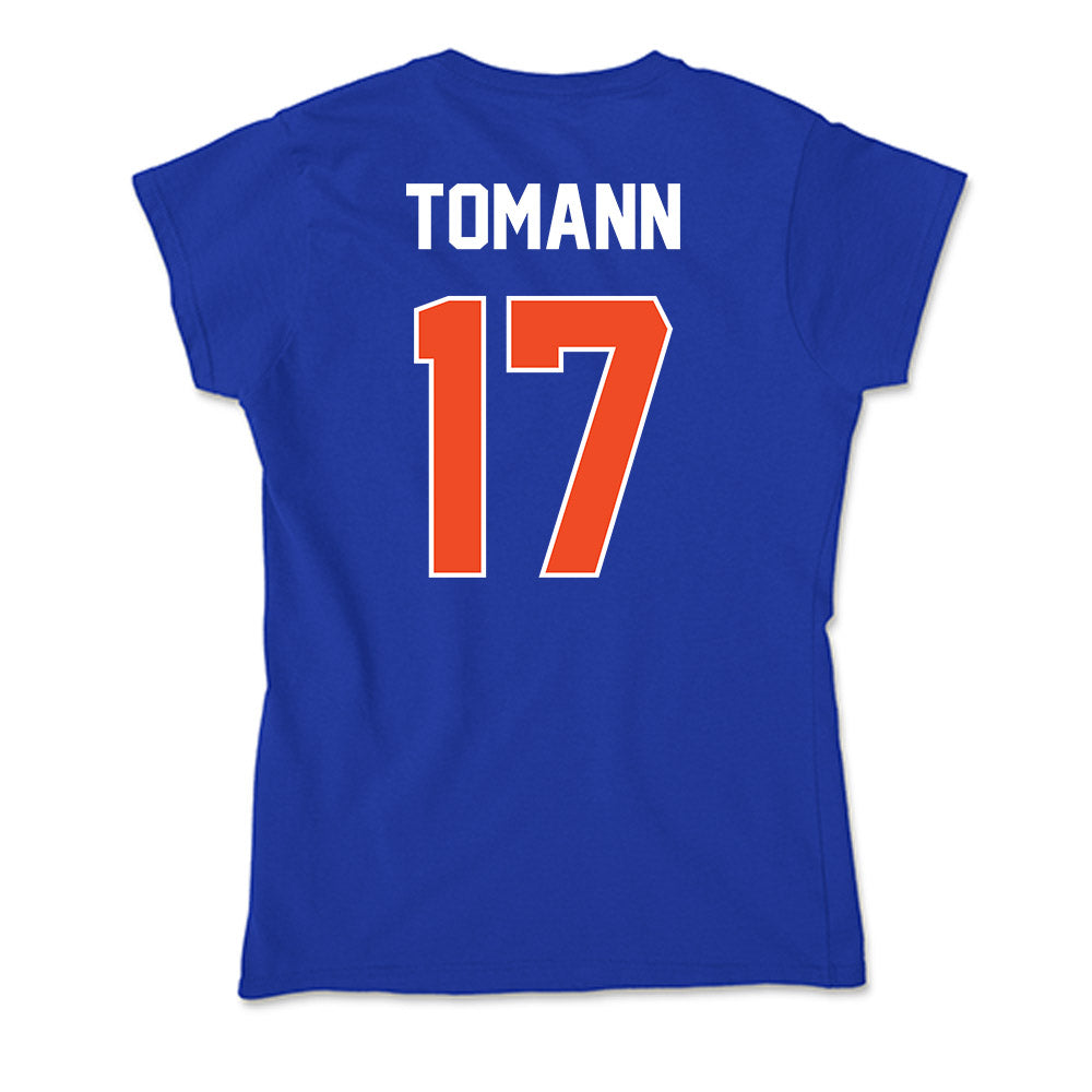Boise State - NCAA Men's Basketball : Kaur Tomann - Soft Style Women’s T-Shirt-1