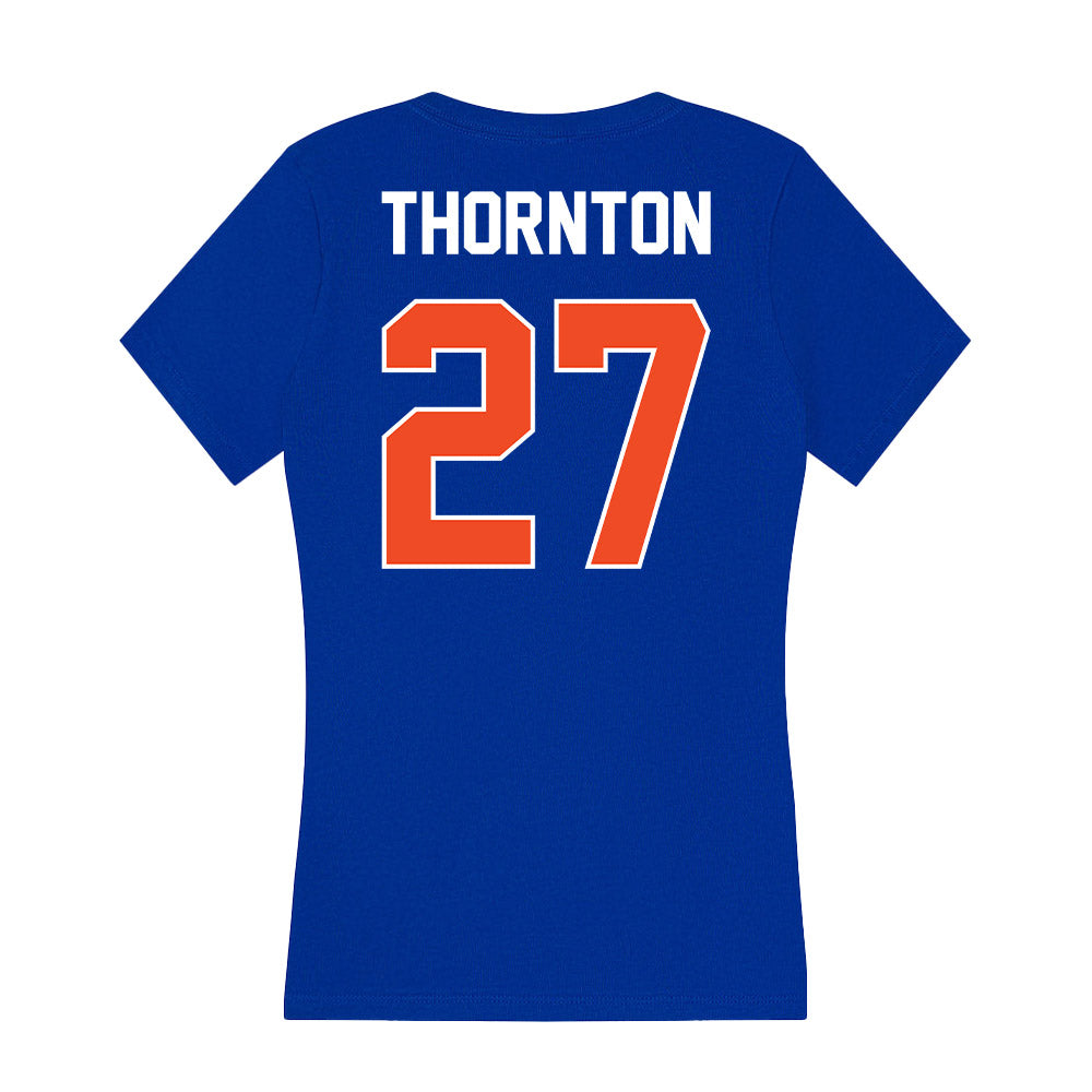 Boise State - NCAA Football : Dionte Thornton - Women's V-Neck T-Shirt-1