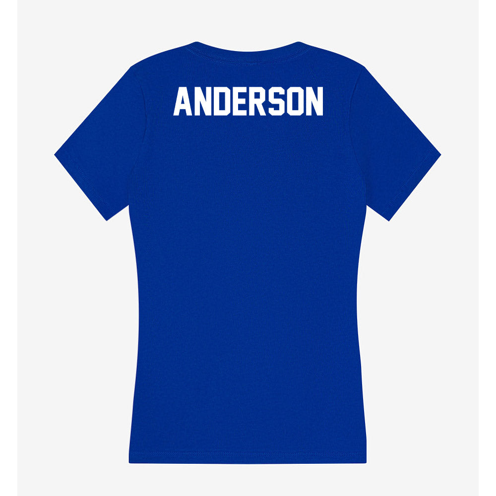 Boise State - NCAA Men's Golf : Justin Anderson - Women's V-Neck T-Shirt-1
