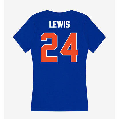 Boise State - NCAA Women's Basketball : Jayda Lewis - Women's V-Neck T-Shirt-1