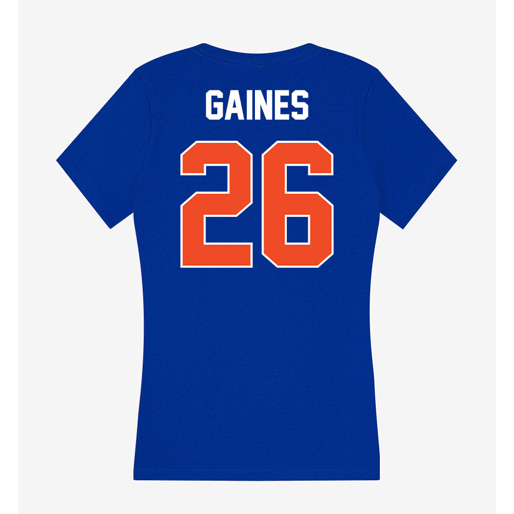 Boise State - NCAA Football : Sire Gaines - Women's V-Neck T-Shirt-1