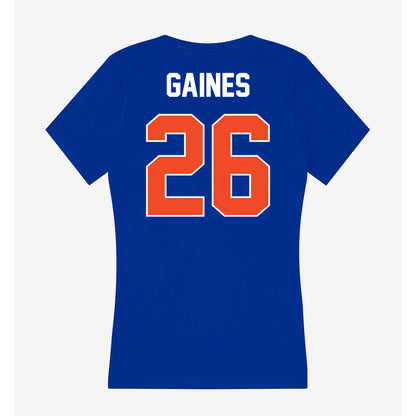 Boise State - NCAA Football : Sire Gaines - Women's V-Neck T-Shirt-1