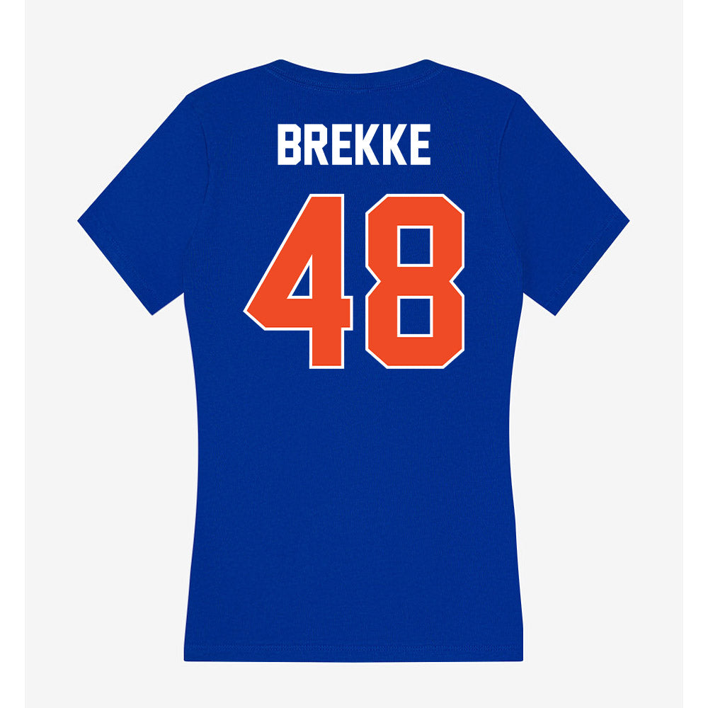 Boise State - NCAA Football : Ryan Brekke - Women's V-Neck T-Shirt-1
