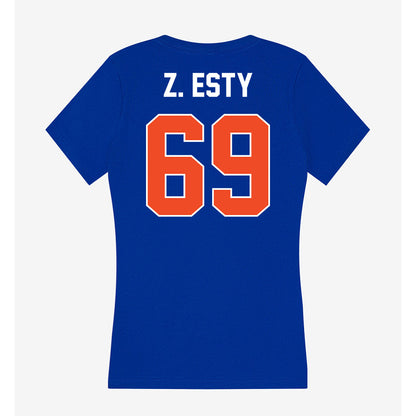 Boise State - NCAA Football : Zander Z. Esty - Women's V-Neck T-Shirt-1