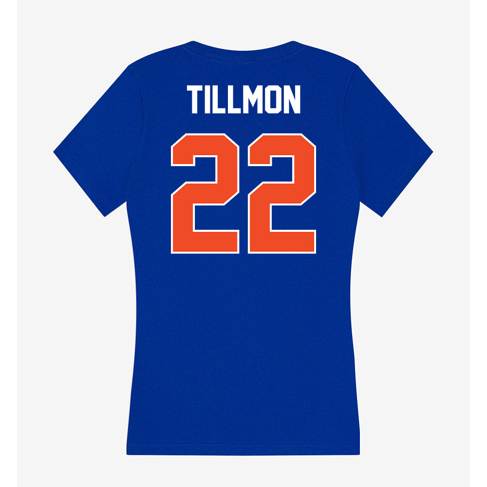 Boise State - NCAA Football : Roman Tillmon - Women's V-Neck T-Shirt-1
