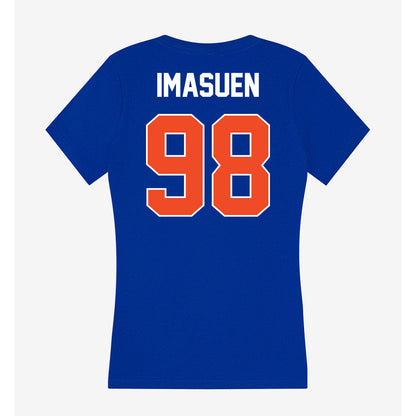 Boise State - NCAA Football : Bethel Imasuen - Women's V-Neck T-Shirt-1