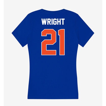 Boise State - NCAA Football : Akeem Wright - Women's V-Neck T-Shirt-1