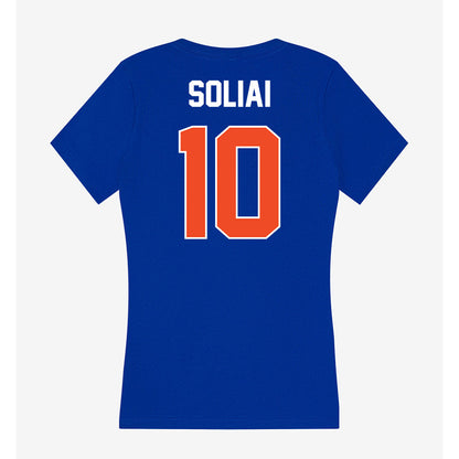 Boise State - NCAA Football : Madden Soliai - Women's V-Neck T-Shirt-1