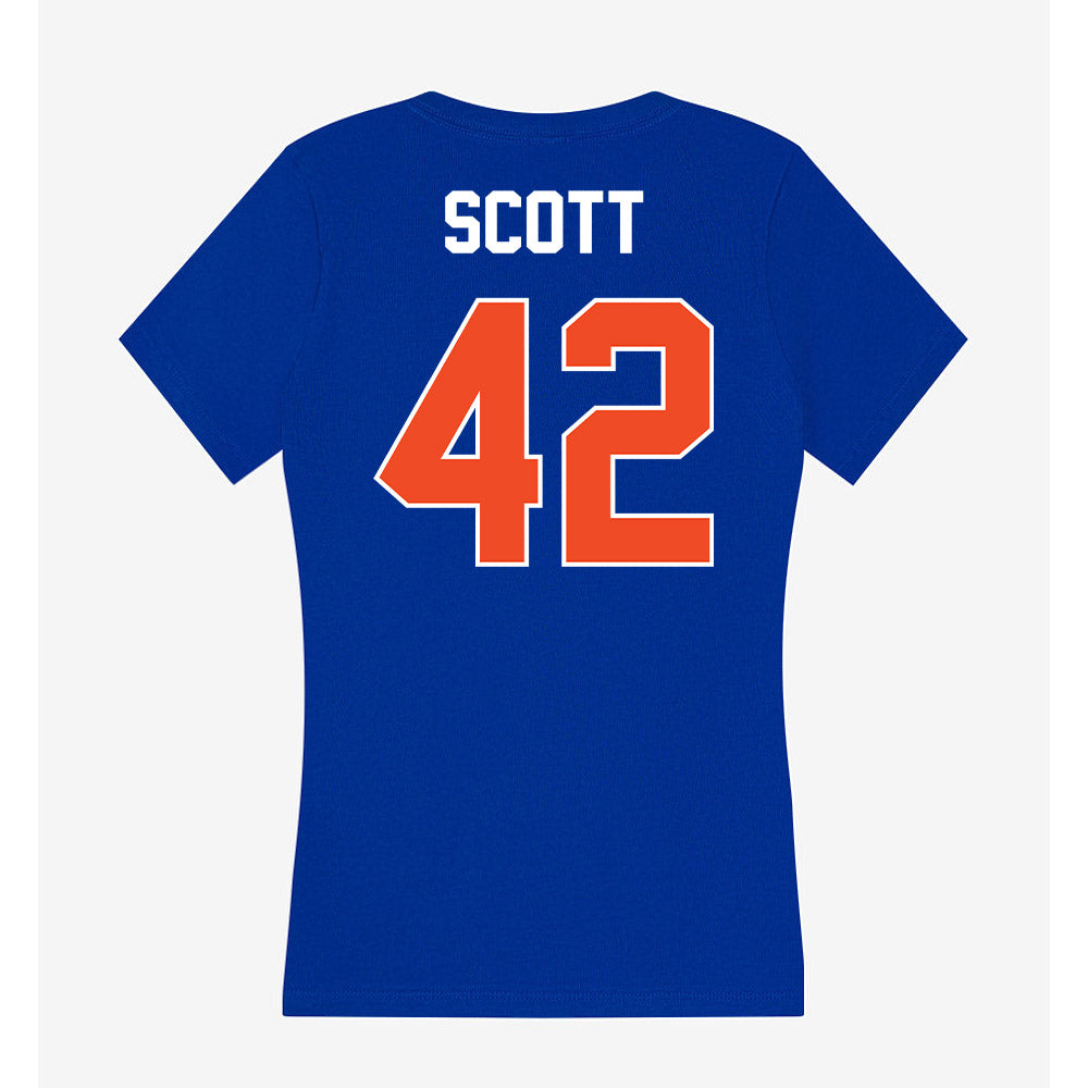Boise State - NCAA Football : Bradan Scott - Women's V-Neck T-Shirt-1