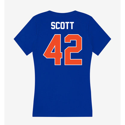 Boise State - NCAA Football : Bradan Scott - Women's V-Neck T-Shirt-1