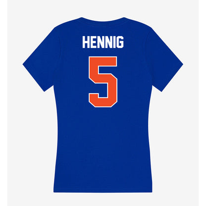 Boise State - NCAA Men's Basketball : Brady Hennig - Women's V-Neck T-Shirt-1