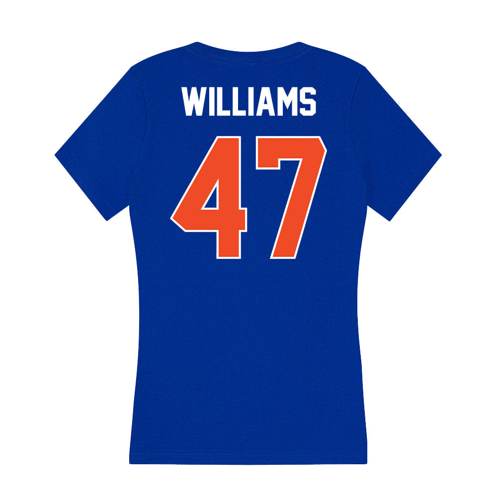 Boise State - NCAA Football : Jacob Williams - Women's V-Neck T-Shirt-1