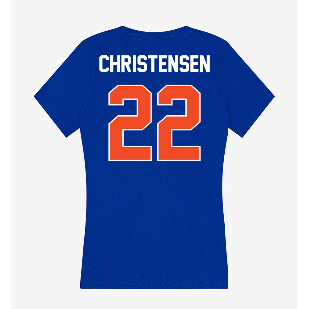 Boise State - NCAA Beach Volleyball : Anika Christensen - Women's V-Neck T-Shirt-1