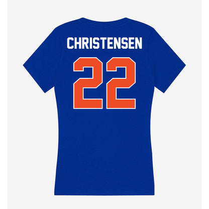 Boise State - NCAA Beach Volleyball : Anika Christensen - Women's V-Neck T-Shirt-1