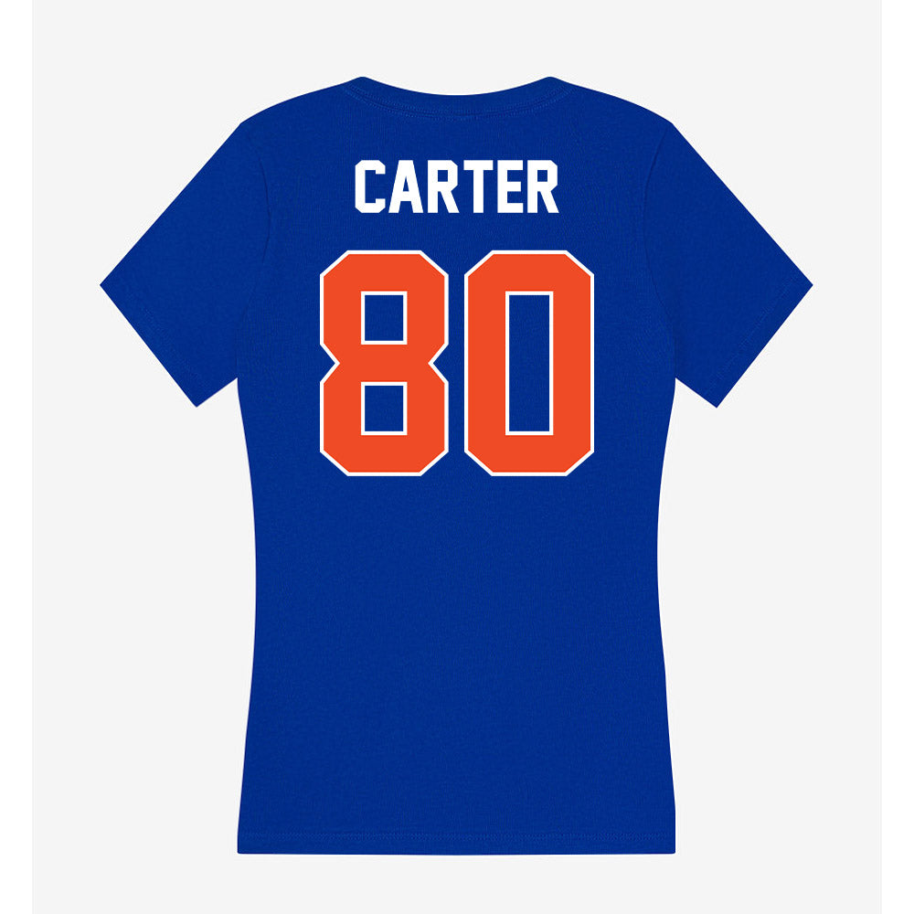 Boise State - NCAA Football : Romeo Carter - Women's V-Neck T-Shirt-1