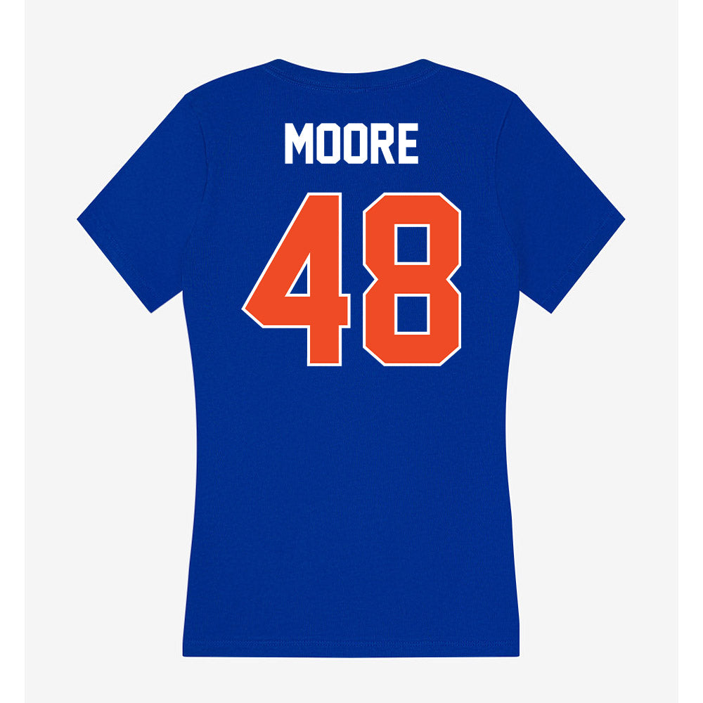Boise State - NCAA Football : Canaan Moore - Women's V-Neck T-Shirt-1