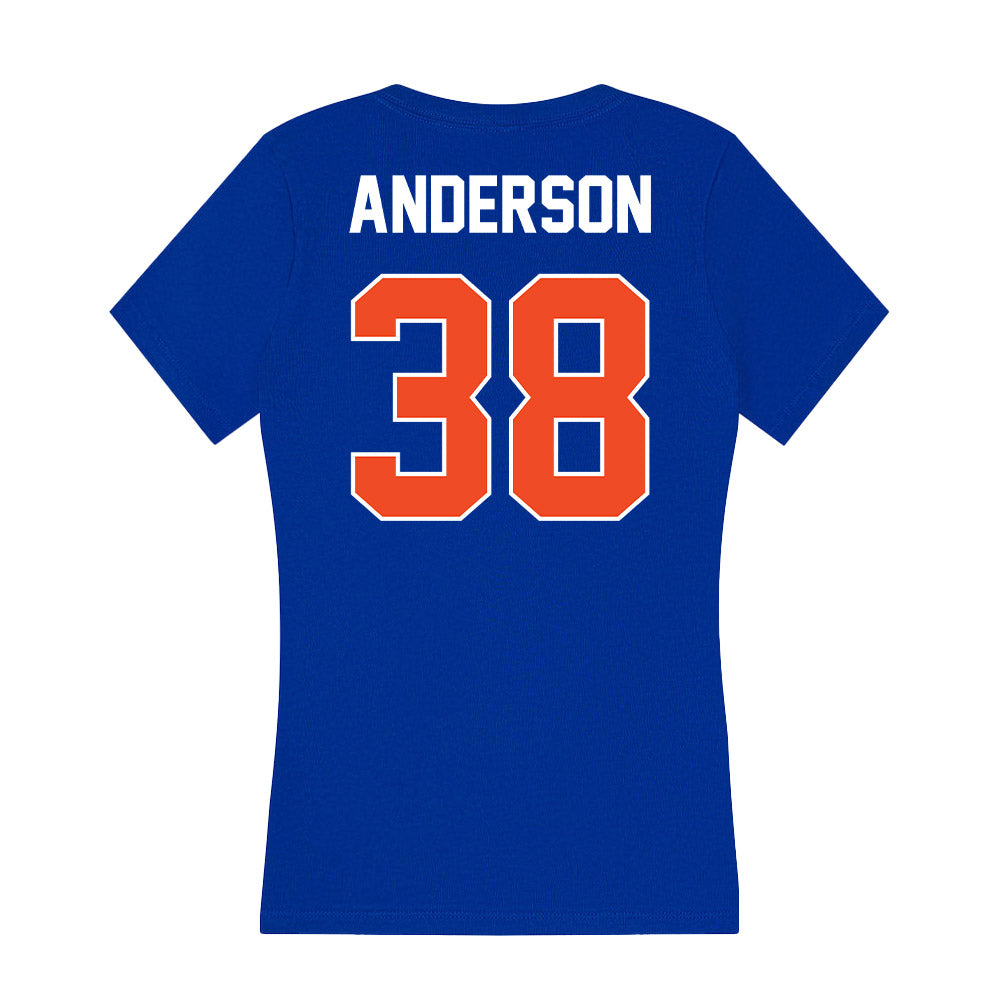 Boise State - NCAA Football : Travis Anderson - Women's V-Neck T-Shirt-1