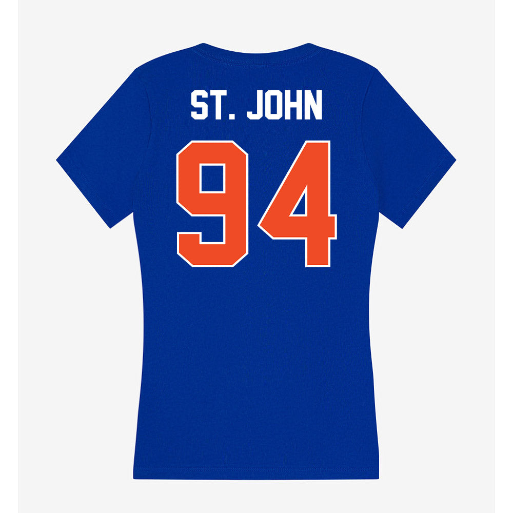 Boise State - NCAA Football : Paz St. John - Women's V-Neck T-Shirt-1