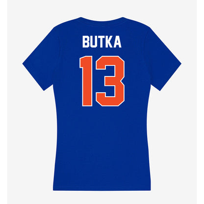 Boise State - NCAA Men's Basketball : Dovydas Butka - Women's V-Neck T-Shirt-1