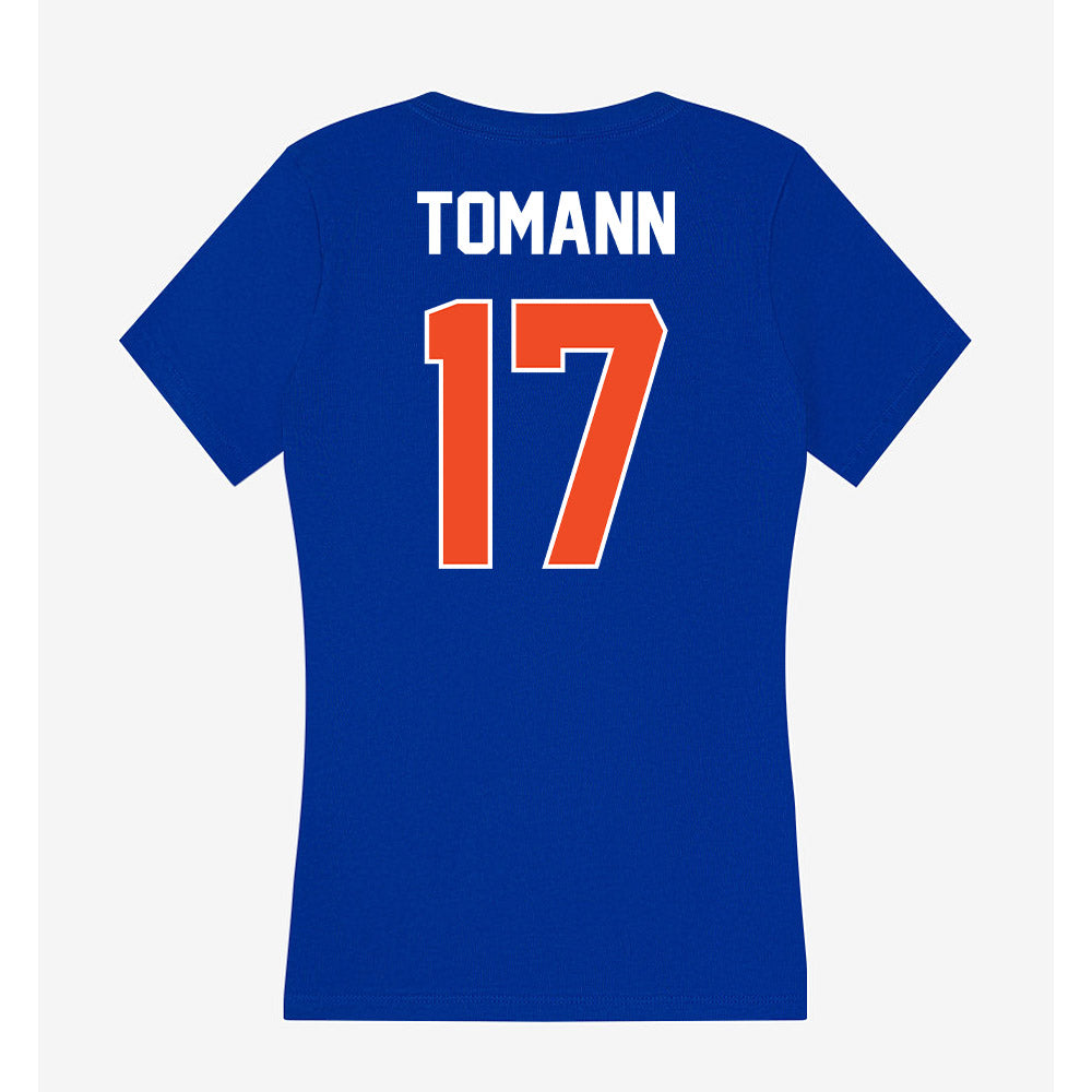 Boise State - NCAA Men's Basketball : Kaur Tomann - Women's V-Neck T-Shirt-1