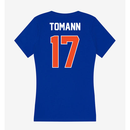Boise State - NCAA Men's Basketball : Kaur Tomann - Women's V-Neck T-Shirt-1