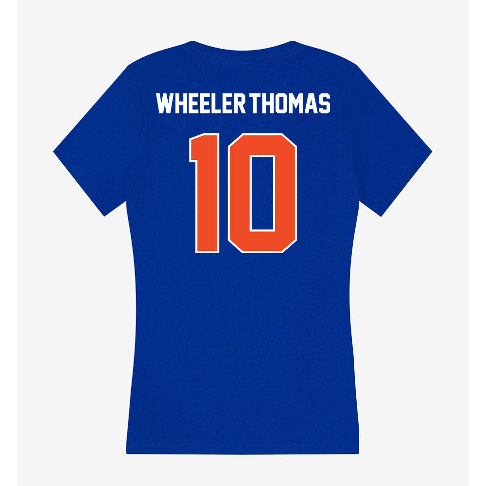 Boise State - NCAA Men's Basketball : Damari Wheeler-Thomas - Women's V-Neck T-Shirt-1